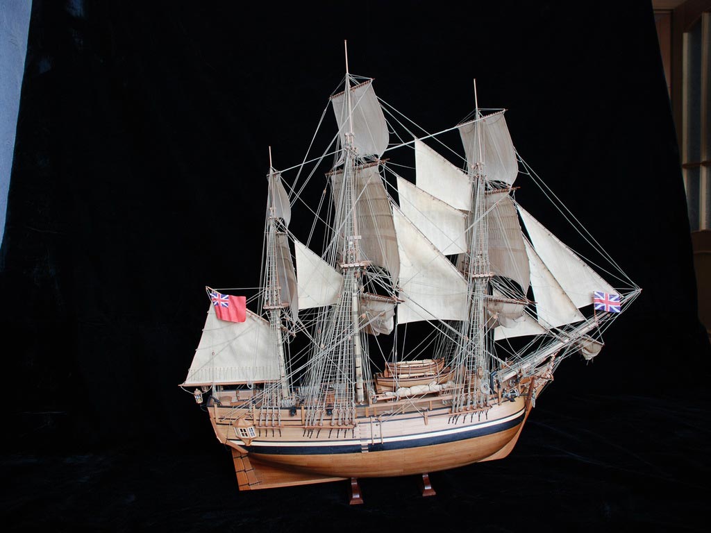 HMS Bounty, английское экспедиционное судно, 1780г.