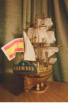 Испанский бомбардирский корабль 18 века La Candelaria