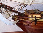 Двухмачтовый бомбардирский корабль, конец XVIII века.